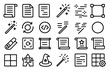 © Halina Berah - Black fantasy-themed UI icon set with scrolls, magic wands, and code