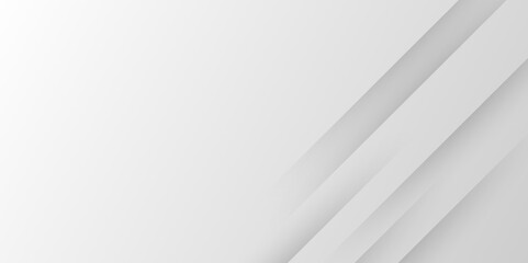 Poster - White and gray rectangle geometric concept technology modern futuristic subtle abstract background. Modern gray abstract vector long banner background. Futuristic technology concept graphic design.	