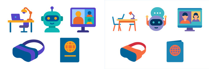 Poster - Exploring technology and innovation in a modern workspace with interactive elements and virtual experiences