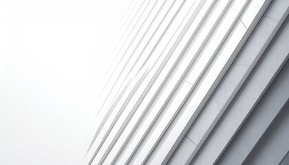 Poster - Abstract Geometric White Lines Design