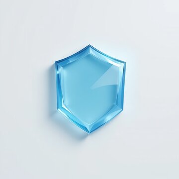 A Captivating 3D Render of a Shield Emblem Symbolizing Security and Protection