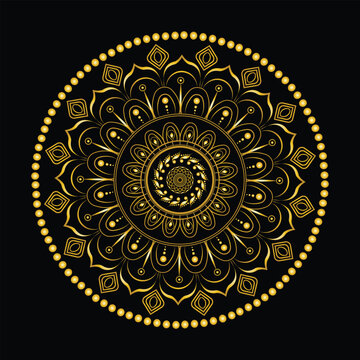 luxury golden mandala