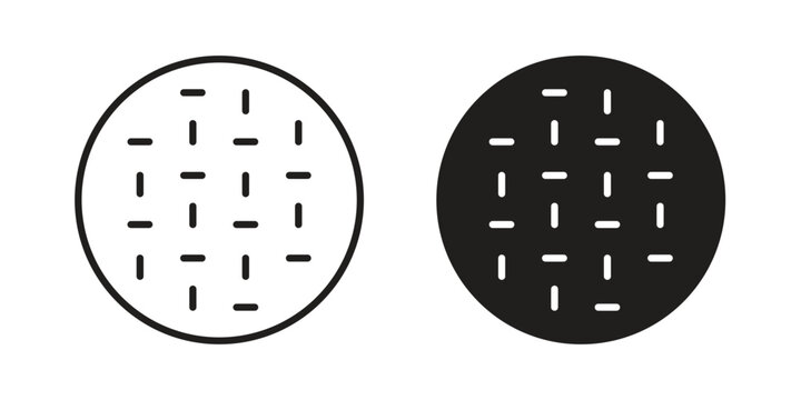 Anti skid feet icon. Flat and stroke versions. Graphic elements.