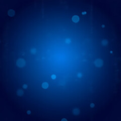 Aufkleber - Abstract blue background with soft bokeh effect and blurred circular light elements in a dark gradient