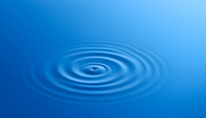 Poster - Calm water ripples serene blue background abstract nature tranquil environment close-up view