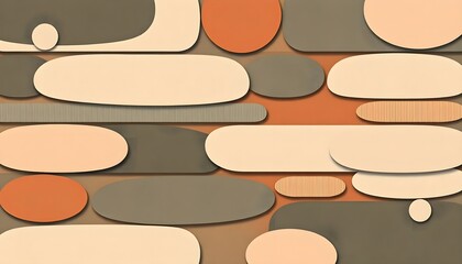 Poster - Abstract shapes and patterns digital art graphic design modern aesthetic