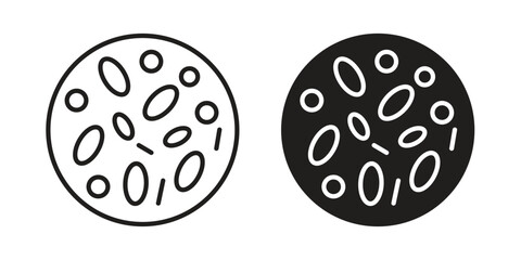 Poster - Thalassaemia icon. Flat and stroke versions. Graphic elements.