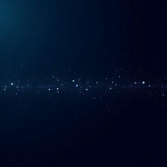 Aufkleber - Dark blue background with scattered white and light blue glowing particles resembling stars or cosmic dust in a night sky