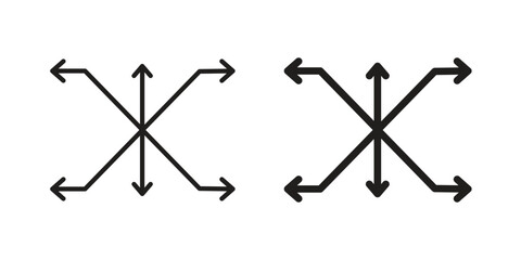 Poster - Versatile icon. Flat and stroke versions. Graphic elements.