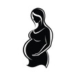 © misttahmina - expecting mother silhouette art vector