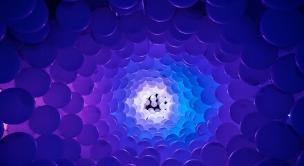 Poster - Circular abstract tunnel colorful pattern background
