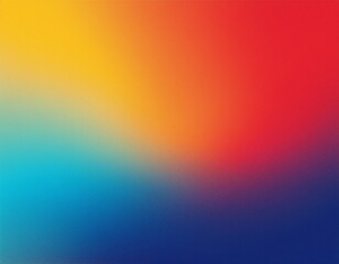 Fototapete - red yellow blue noise gradient texture background with soft blur and grainy effect perfect for modern design digital art and abstract visual projects requiring a smooth and aesthetic color blend