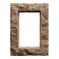 Poster - Textured Stone Frame with Rustic Appearance for Artistic Displays or Interior Decoration Ideas Transparent background or PNG