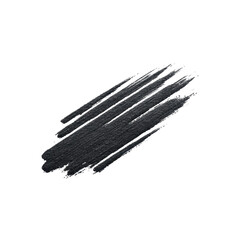 Poster - Smooth Black Paint Stroke on White Background for Artistic and Creative Design Purposes Transparent background or PNG