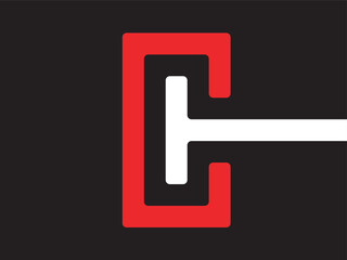 Poster - Abstract Geometric Rounded Letter C Shape Symbol Graphic Element Icon
