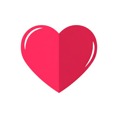 Poster - Pink Heart Shape Icon Valentines Day Love Symbol isolated on a transparent background