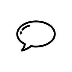 Poster - Simple black outline of a speech bubble with a blank space for text