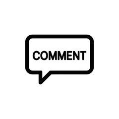 Poster - Simple black comment icon with text inside a speech bubble