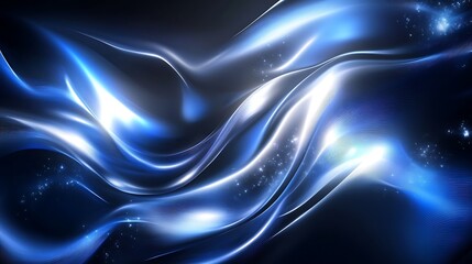 Poster - Abstract Dark Background With Flowing Animated Light Blue Waves Texture Design Graphics Motion Blur Sparkle Energy Modern Dynamic Graphic Art Backgrounds Graphic Design
