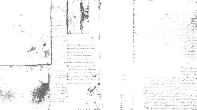 Worn vintage paper texture with handwritten script. Grunge document style overlay design. Ideal for aged layout and background work.