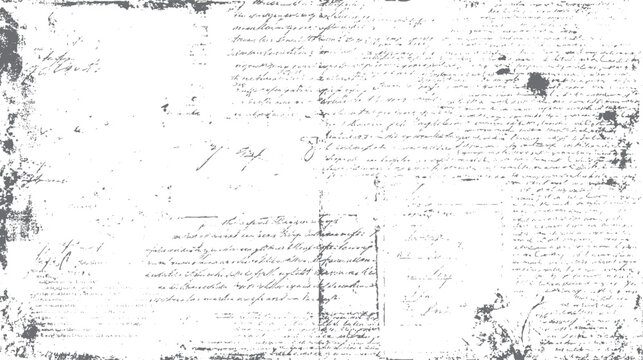 Antique text overlay on vintage paper background. Grunge handwriting texture layout. Perfect for rustic, old, and retro design projects.