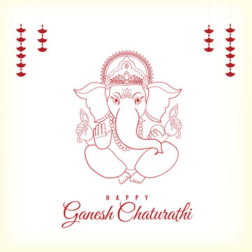 Lord Ganapati background for Ganesh Chaturthi festival of India