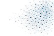 © NeoDesign Hub - Abstract network of interconnected blue nodes and lines on a white background