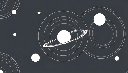 Poster - Exploring cosmic wonders planets and rings in space digital artwork abstract design