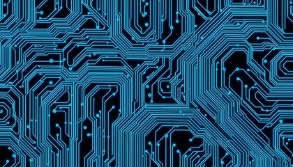 Poster - Circuit board design process technology sector graphic illustration digital environment