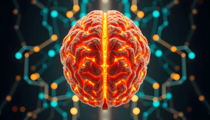 Poster - Exploring neural networks brain visualization digital art technology abstract close-up