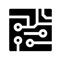 Poster - Circuit board design.  Modern circuit board graphic for technology projects. This circuit board illustration is perfect for websites, presentations, and digital publications.