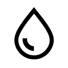 Aufkleber - Single water droplet icon. Clean water drop symbol design. Simple droplet illustration for web design and mobile apps. This droplet image is perfect for presentations and infographics.