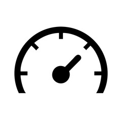 Poster - Speedometer icon. Simple speedometer gauge design. Speedometer illustration for dashboard, app interface, or website. This speedometer graphic is perfect for speed, performance, and progress concepts.