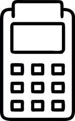 Fototapete - Simple Black and White Calculator Icon:  Modern, Minimalist Design for Digital Finance, Technology, and App Interface.