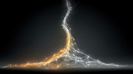 Fototapete - Abstract Digital Vortex: A mesmerizing blend of light and technology
