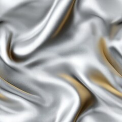 Poster - Visual representation showcases a silver and gold abstract background created with wavy textures and a liquid metal appearance SEAMLESS PATTERN
