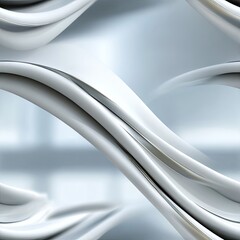 Poster - Visual representation showcases a silver and gold abstract background created with wavy textures and a liquid metal appearance SEAMLESS PATTERN