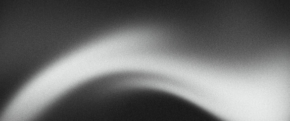 Wall Mural - black white grainy background, with dark gradient monochrome abstract noise texture backdrop design