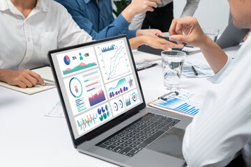 Poster - Business data dashboard provide brisk business intelligence analytic for marketing strategy planning