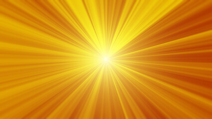 Poster - Bright yellow and orange starburst effect or light trails moving to infinity. Abstract high resolution full frame vibrant technology background with copy space.