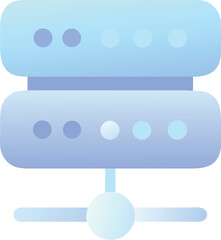 Poster - Vector art of a blue gradient server icon isolated on transparent background