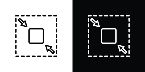 Compact size icon. Simple thin line, outline vectors