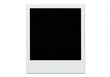 © png stock - Blank instant photo frame with black center on white background