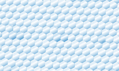 Fototapete - Abstract blue hexagonal pattern with a cool icy texture
