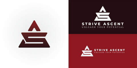 Poster - A dynamic SA emblem for Sports and Fitness. This bold logo, combining initial letters within a strong triangular shape, signifies strength, aspiration, and peak performance for an active lifestyle.