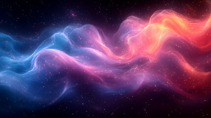 Wall Mural - Stunning cosmic nebula background with vibrant colors and sparkling stars beautiful galaxy scenery concept