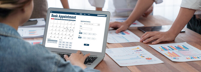 Poster - Online applointment booking calendar for brisk regristration on the internet website