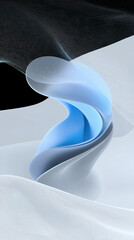Poster - Abstract swirl featuring blue and white tones on a textured background