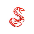 © anggoro - Stylized red snake illustration with intricate patterns, symbolizing strength and agility (1)