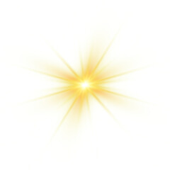 Poster - Png yellow light effect reflections, neon illumination in yellow colors. Bright light lens. Png spotlight spark. Stadium Lighting. Sunlight, Shiny stars, glowing sparks. Vector